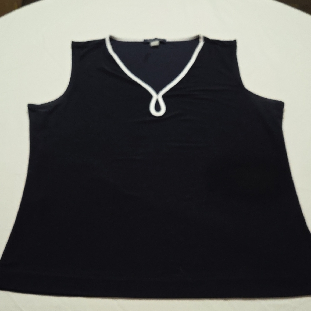 Tommy Hilfiger Black Tank Top with White Trim